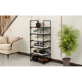 thumbnail image 5 of BIGLUFU Shoe Rack, Metal Shoe Organizer with 1 Rows 6 Tiers Metal Shoe Storage 12-16 Pairs Vertical Shoe Shelf for Entryway, Closet, Garage, Bedroom, CloakroomBlack, 5 of 8