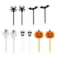 thumbnail image 2 of Happy date 50Pcs Halloween Cupcake Toppers, Halloween Bats Spider Boo Pumpkin Cake Topper, Halloween Cake Cupcake Picks Decorations For Halloween Party, 2 of 7