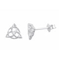 thumbnail image 1 of Aretes de Nudo Celta Triquetra para Mujer en Plata Esterlina, 1 of 1
