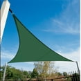 thumbnail image 2 of Coolaroo Coolhaven Outdoor Sun Shade Sail 95% UV Block Protection for Garden, Patio, Backyard, 12' Triangle, Heritage Green, 2 of 6