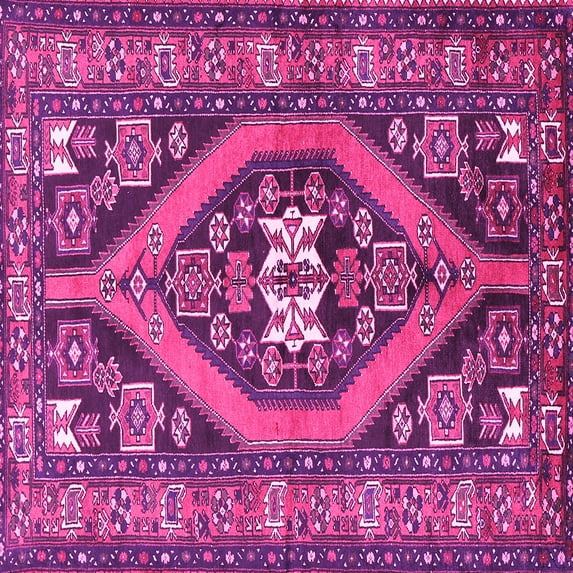 Ahgly Company Indoor Square Persian Pink Traditional Area Rugs, 3' Square
