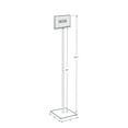 thumbnail image 4 of 7"W x 5.5"H Pedestal Two-Sided Sign Holder Stand on Square Metal Base, 4 of 5