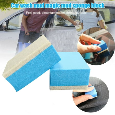 CARLTON GLOBAL Magic Clay Sponge Bar Car Pad Block Cleaning Eraser Wax Polish Pad (Best Clay Bar And Wax Kit)