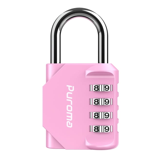 Combination Lock Puroma 4-Digit Waterproof Pink