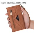 thumbnail image 5 of Dteck Crossbag Case For Samsung Galaxy Note 20, PU Leather Wallet Lager Capacity Purse With Zipper Pocket, Flip Folio Stand Phone Cover with Wrist Strap / Shoulder Strap, Brown, 5 of 6