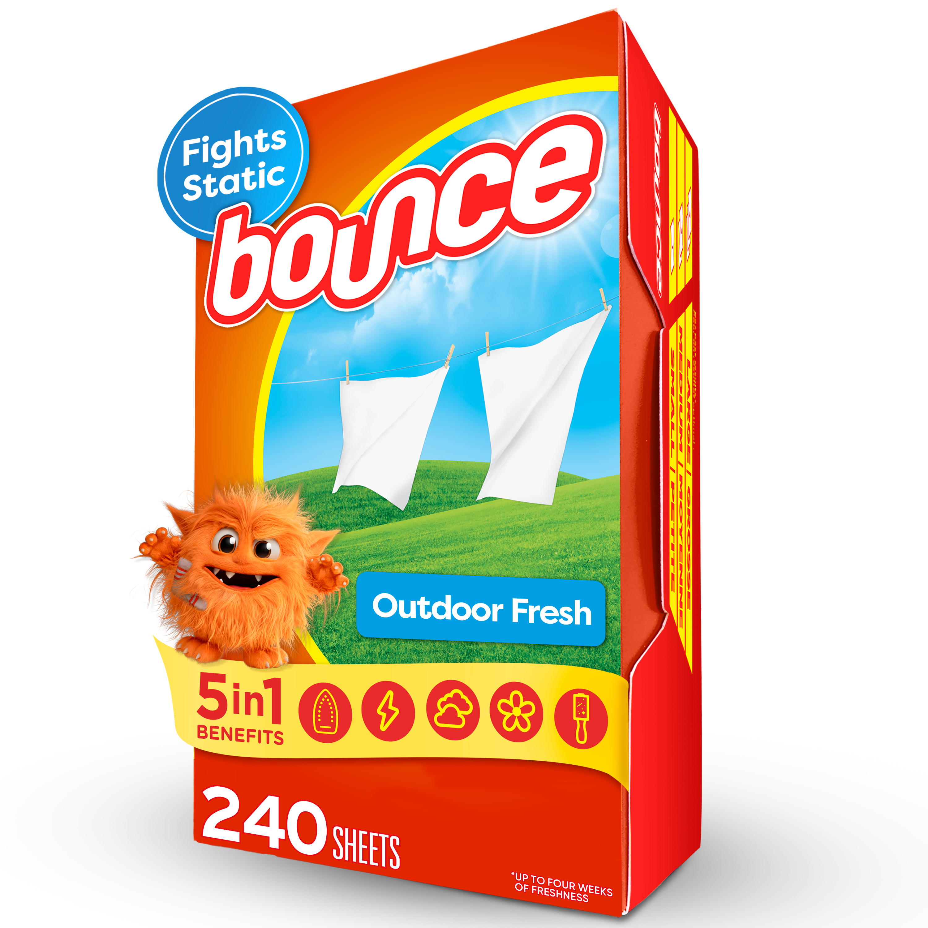 Bounce Dryer Sheets Outdoor Fresh, 240 Count