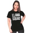 thumbnail image 4 of Llama Squad Save The Drama Alpaca BFF Womens Slim Fit Graphic Tee Brisco Brands X, 4 of 5