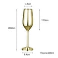 thumbnail image 2 of Bar Tool Drinking Barware Beer Wine Metal Goblet Red Wine Glass Cups Stainless Steel 200ml/6.76oz Single Layer ROSE GOLD 200ML, 2 of 8