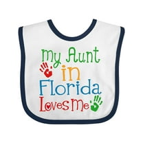 Inktastic My Aunt in Florida Loves Me Boys or Girls Baby Bib