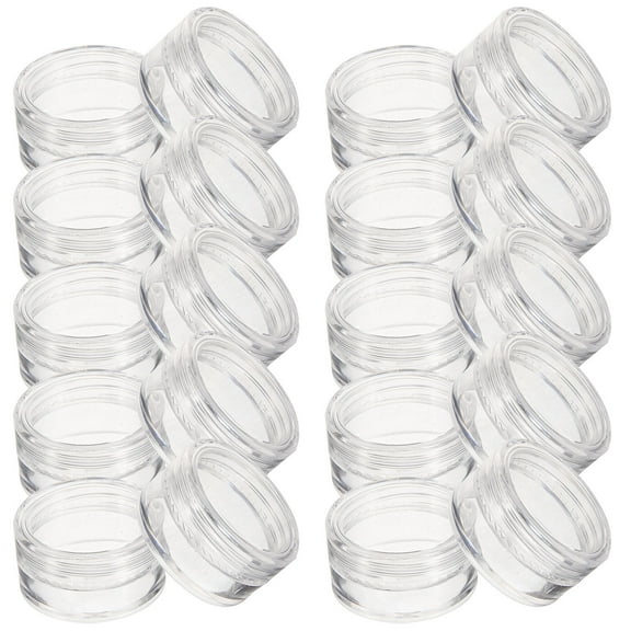 20 Pcs Cream Bottles Travel Bottles for Creams Clear Travel Bottles Refillable Cream Containers