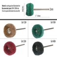thumbnail image 4 of FPPO Ensemble de Roues de Polissage Abrasives 50 Pcs pour Outil Rotatif, Élimination de la Rouille sur Surface Métallique avec Tige de 3mm, Mini Tampon à Récurer kit de Polissage (Gris 180 Vert 50 Pcs), 4 of 4