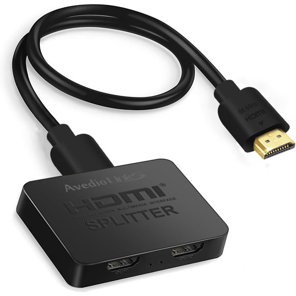avedio links  Splitter 1 in 2 Out [w/ 4 Ft  Cable]Not for Extended Display- Same Screen , 4K 1x2  Splitter 1 to 2 for 3D 1080P@60Hz, Copy 1 Source to 2 Displays at The Same Time