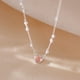 thumbnail image 1 of Collar de perlas de amor de moda para mujer, dulce collar de clavícula con forma de corazón rosa y amor para niña, regalo para niña, 1 of 6