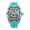 Blue, variant on Sports Tonneau Skeleton Automatic Mechanical Watch Stainless Steel Silicone Strap 5ATM Waterproof Men Wristwatch
