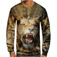 thumbnail image 1 of RKSTN Chandail à Capuche pour Hommes Mode Automne Chandail en Molleton Doux Col Rond Imprimé Léopard T-shirt Non Positionné Décontracté Sport Manches Longues Haut Chandail Chandail en Molleton pour Hommes, 1 of 4
