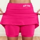 thumbnail image 2 of Falda culotte de talle medio para mujer: cintura elástica, bolsillos laterales, diseño fluido en capas, falda estampada informal para el verano., 2 of 6