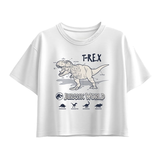Jurassic World - Rex Info Short Sleeve Boxy Graphic T-Shirt