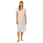 Women's Carole Hochman Cotton Flutter Sleeve Nightgown Color: Watercolor Fleur Size: SMALL