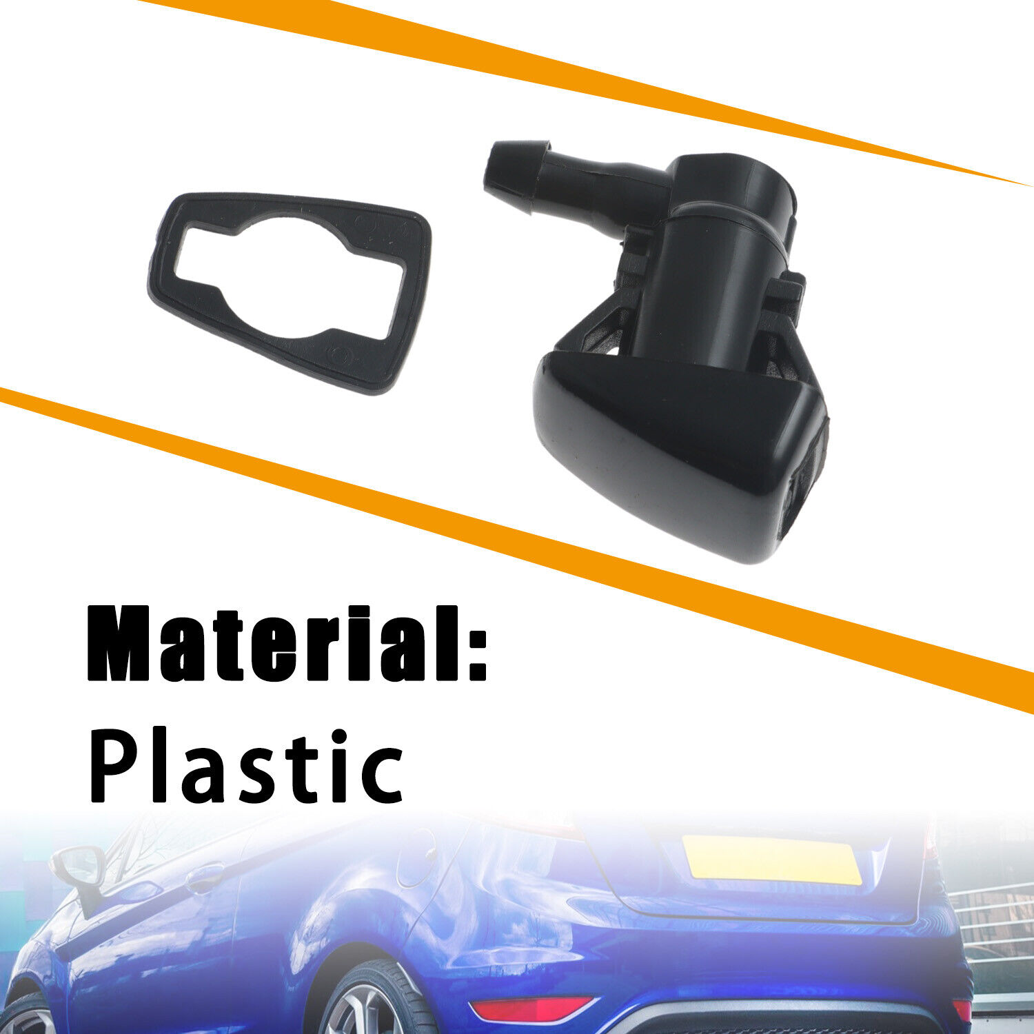 Soillar 2-Pack Windshield Washer Nozzle – For Ford Fiesta 2012 – Direct Fit BE8Z17603A - View #4