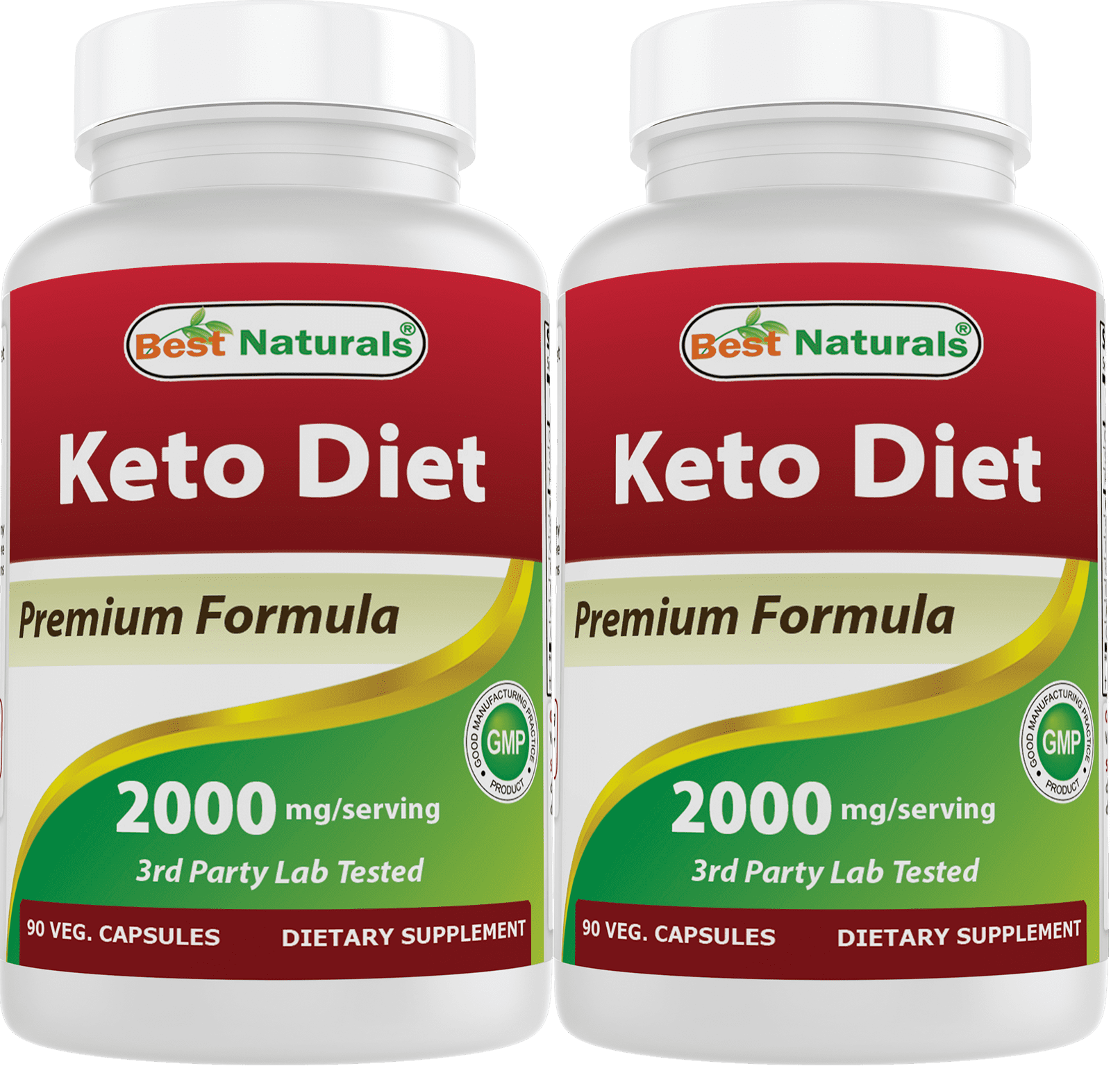 2 Pack Best Naturals Keto Diet Pills 2000 mg 90 Vegetarian Capsules