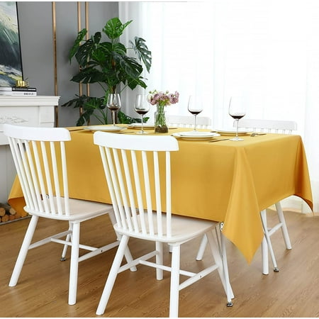 

FOLINS&HOME Orange Square Tablecloth 54 x 54 Wrinkle Free Waterproof Polyester Table Cloths Spillproof Heavy Duty and Washable Table Cover for Party Banquet Indoor and Outdoor-Rect