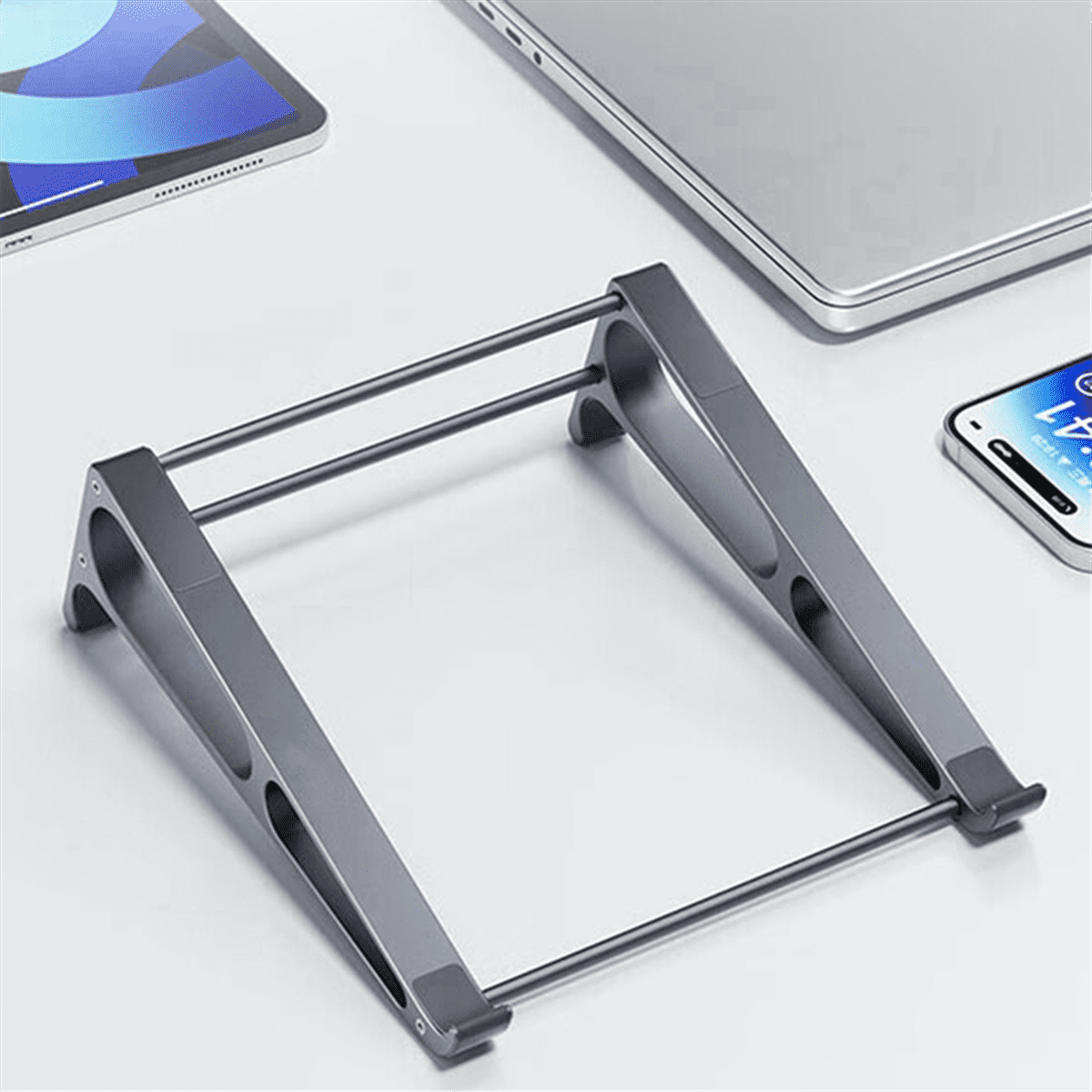 Vertical Laptop Stand Detachable Aluminum 2-In-1 Tablet Storage Holder Fits 14-17 Inch Inch Devices Large Size,1 x Laptop vertical storage stand