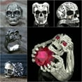 thumbnail image 2 of K-KED Simple Stainless Steel Biker Rings Skull Men Silver Gothic Punk Delicate Jewelry SZ6-13-9-Style 5, 2 of 8