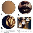 thumbnail image 3 of Designart Gold And Black Floral Woman II Canvas Wall Art, 3 of 5