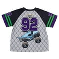 thumbnail image 3 of Monster Jam Grave Digger Megalodon Digatron Mesh Baseball Jersey Athletic T-Shirt and Shorts Outfit Set Toddler to Big Kid, 3 of 5