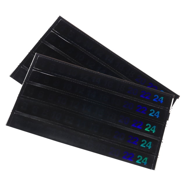Uxcell Temperature Strips Adhesive Horizontal Digital Temperature Sticker 4 to 24C 10 Pack