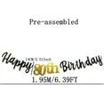 thumbnail image 2 of Double Sized Glitter Paper Black Happy 80th Birthday Banner Sign No DIY Gold Glitter 80 Years Birthday Party Decorations Supplies Anniversary Celebration Backdrop Pre-Assembled, 2 of 7