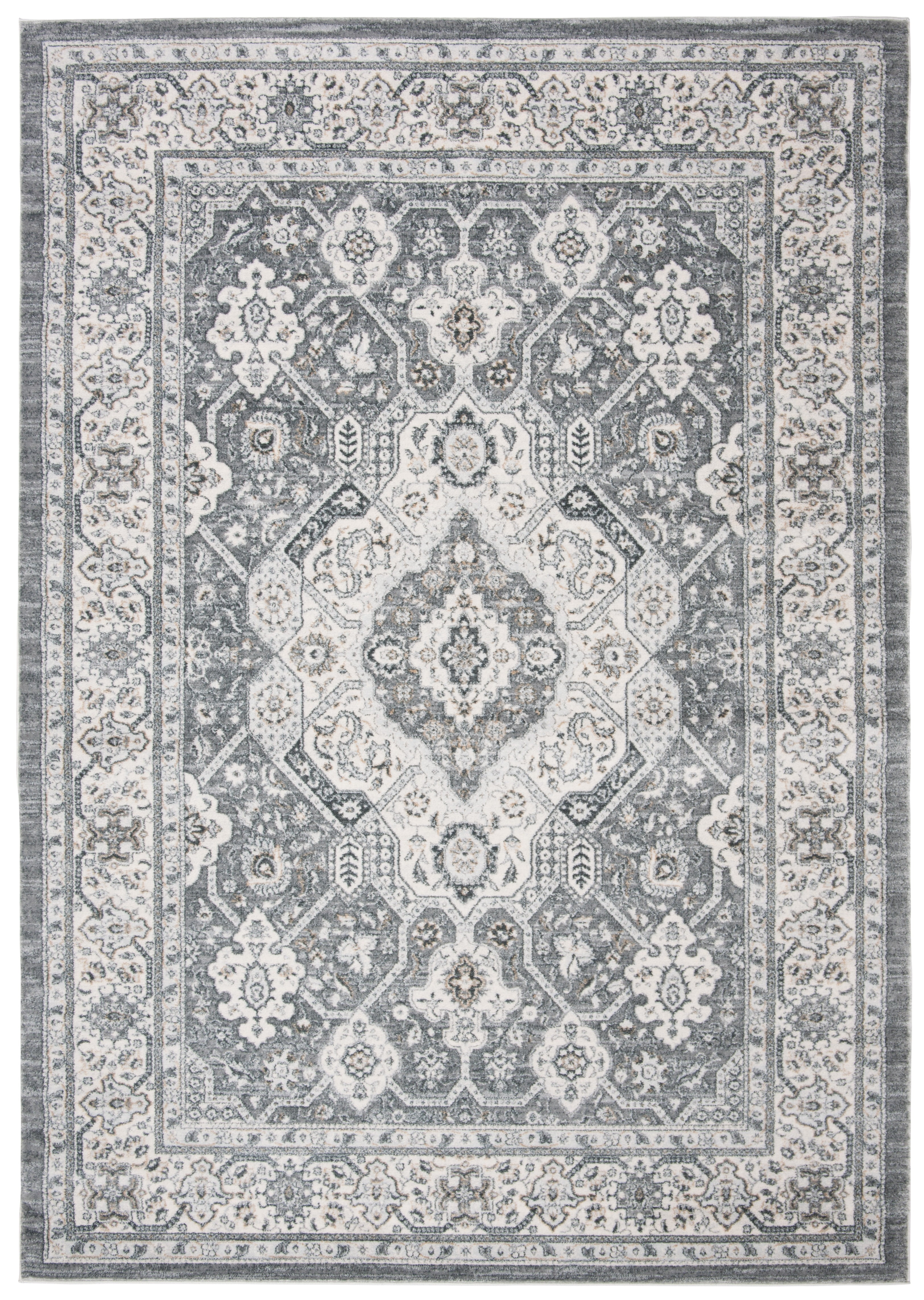 Safavieh Isabella Zander Oriental Area Rug, Gray/Cream, 6' x 8'