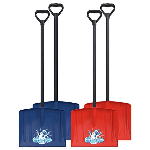 Snow Shovel 36" Tall (4 Pack) - Kids Shovel, Winter Shovel, Snow Removal, Winter Toys Gifts for Boys & Girls