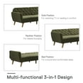 Novogratz Tallulah Memory Foam Futon, Convertible Couch, Green Velvet