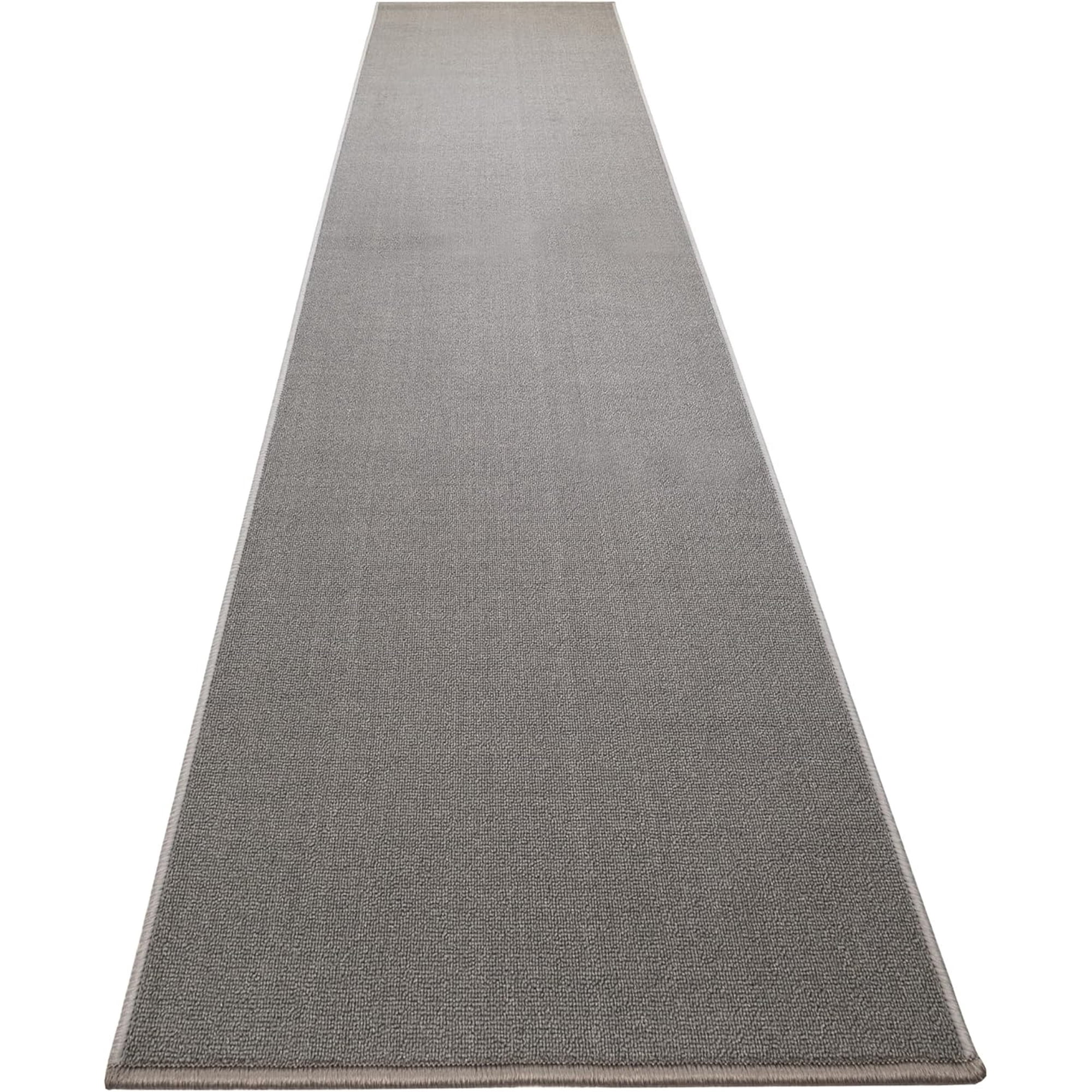 Custom Size Runner Rug Skid Resistant Backing Rug Runner Solid Grey Color Cut to Size Roll Runner Rugs (33 Feet x 32 Inch)