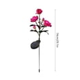 thumbnail image 3 of Solar - Powered Outdoor Artificial Rose Ground Lights, Rubber Material, Multi - Color Led String, Auto On/Off, 29.1", Pink, QFL, 3 of 6