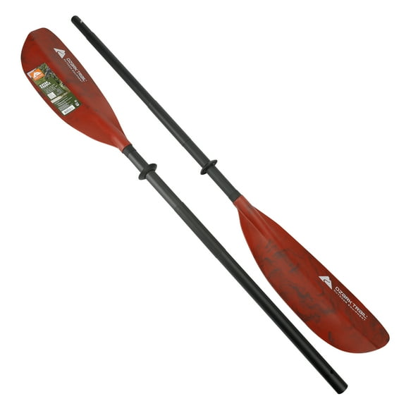 Ozark Trail Adult Aluminum Kayak Paddle, 94.5 inch Red and Gray