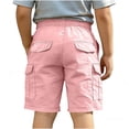 thumbnail image 4 of Kids Cotton Korean Inspired Casual Shorts Knee Length Style - Soft Comfortable Boys Shorts Daily Wear, Athletic Shorts Look Boys Clothes for School Travel Park Days, 4 of 6