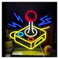thumbnail image 1 of Letrero De Neón Con Forma De Mando De Juegos, Luz Regulable Para Dormitorio, Sala De Juegos, Bar, Fiesta De Cumpleaños, Decoración 39.6cmx34.5cm, 1 of 6