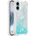 thumbnail image 3 of Case for iPhone 16 Case Glitter Liquid Cute Clear,Sparkle Floating Quicksand Shockproof Protective Bumper Soft TPU Phone Case for iPhone 16 6.1 inch Star Blue YB, 3 of 14