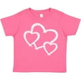thumbnail image 3 of Inktastic Three White Hearts Boys or Girls Toddler T-Shirt, 3 of 5