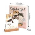 thumbnail image 3 of 2026 3D Cat Theme Desktop Calendar, Wooden Base Standing Calendar, Cute Cartoon Home Decor, Desk Ornament for Cat Lovers, Office Desk Organizer, Animal Themed Decor, for Desk Shelf, 3 of 9