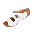 thumbnail image 3 of Zedker Womens Fashion Orthotic Slides Ladies Lightweight Athletic Yoga Mat Sandals Slip On Thick Cushion Slippers Sandals With Comfortable Plantar Fasciitis Arch Support White 38, 3 of 10