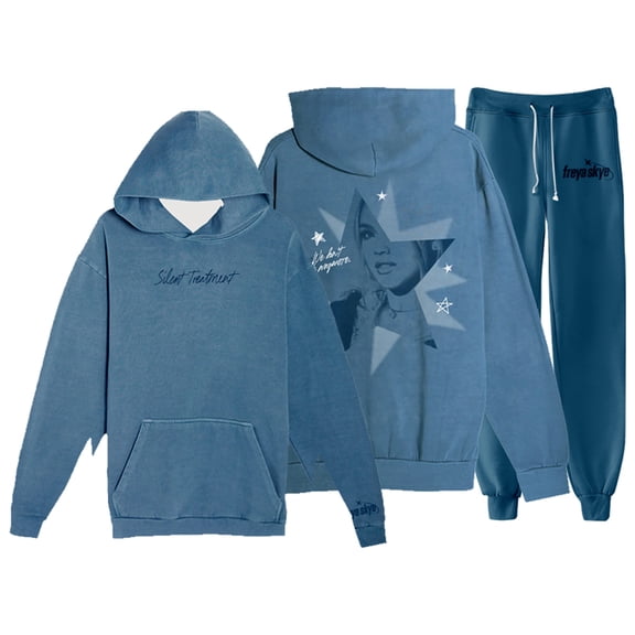 Freya Skye Silent Treatment Hoodie Jogger Pants Two Piece Set Sweatshirts Sweatpants Men Women Outfit Sets