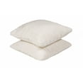 thumbnail image 2 of 2-PACK BELTON FAUX FUR PILLOW 18" X 18" - FAUX MINK SIGNATURE OFF-WHITE, 2 of 3