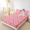 thumbnail image 4 of Homewish Tribal Boho Flower Bed Sheets, Pink Cherry Blossoms King Sheets, Western Mandala Style Sheet Set, Breathable Home Decor, 4 Pieces, 4 of 7