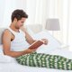 thumbnail image 5 of Balery Light Green Squares Pantalones de pijama para hombre, pijama ultraligero, pantalón de descanso-Large, 5 of 6