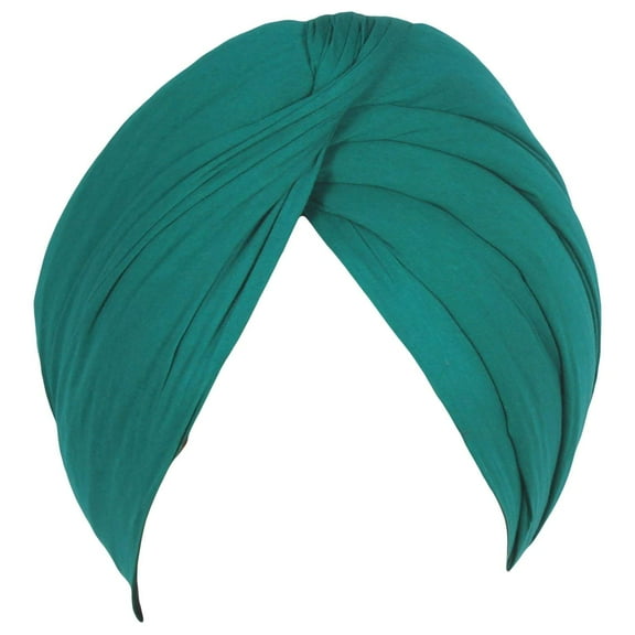 Sikh Cotton Turban For Men | Prussian Blue Color | 8 Mts Punjabi Pagri (Stitched Rubia Voile) By Indian Collectible