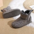 thumbnail image 4 of Kids Boys Girls Snow Boots Slip On Ankle Booties Waterproof Faux Fur Lined for Children Outdoor Winter Shoes, 4 of 5