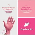 thumbnail image 4 of GUSTO Nitrile Disposable Gloves Latex Free and Rubber Free, Pink, Large, 100-Pack, 4 of 7